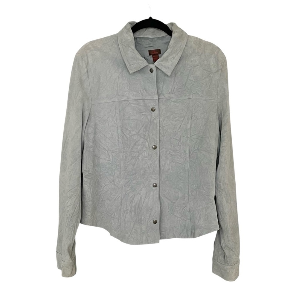 DANIER Blue Suede Shirt Jacket XXL
